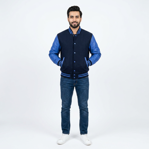 Veste de baseball en satin brodée sur mesure pour homme, 100 % polyester, vestes bomber de baseball en satin personnalisées, vestes universitaires, vestes de lettrman - Product Image 1