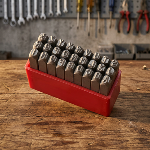 Outils de découpe et de formage FERVI HRC 58-60, découpeur de lettres, taille des caractères 5 mm, dimensions du manche 88 mm - Product Image 3