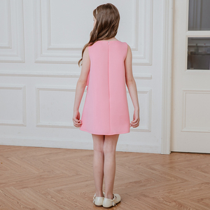 <span class=keywords><strong>Boutique</strong></span> Girls Clothes New Simple Trendy 3D Flower a Line <span class=keywords><strong>Pasarela</strong></span> Vestido de rendimiento Diseño de vestido de alta calidad Vestidos para niñas - Product Image 3