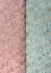 Trendy Embroidered 100% Natural Georgette Fabric for Girls Dresses for Weddings and Fashion - Product Image 2