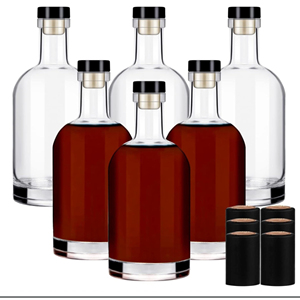 Bottiglie di <span class=keywords><strong>Gin</strong></span> OSLO da 50ml in Vetro Nero Opaco con Logo Personalizzato in Rilievo e Verniciatura, Marca Shandong Spirit - Product Image 5