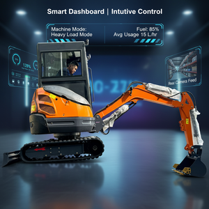 Miniexcavadora <span class=keywords><strong>de</strong></span> 1.8 Toneladas con Motor, Enganche Rápido, Capacidad <span class=keywords><strong>de</strong></span> Cucharón <span class=keywords><strong>de</strong></span> 0.02m3 <span class=keywords><strong>para</strong></span> Construcción y Uso Agrícola - Alta Eficiencia - Product Image 1