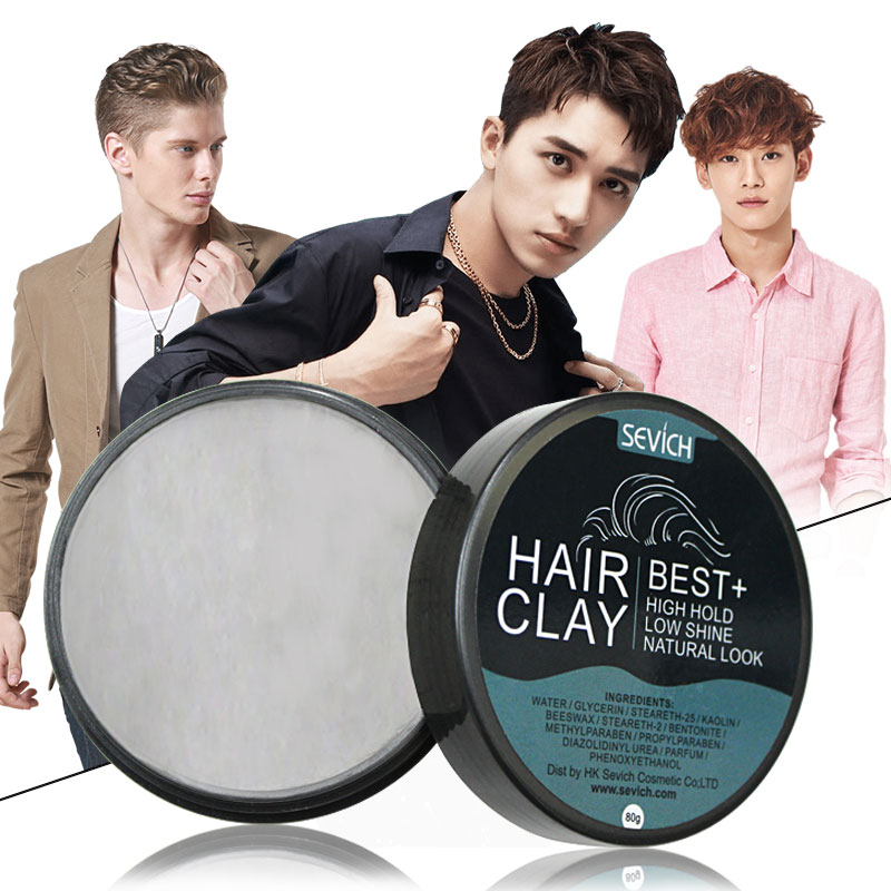 プロ仕様オーガニック蜜蝋マットヘアファイバークレイポマード（白い
