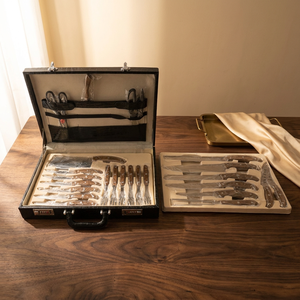 Lot de 25 couteaux de style égyptien en acier inoxydable avec étui en cuir, ustensiles de barbecue, couteau à jambon – Promotion usine, vente en gros - Product Image 2