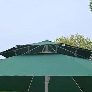 Parasol classique de 150 cm de rayon, avec armature en fibre de verre, tissu polyester, protection UV, pour jardin, plage, bord de mer - Product Image 4