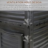 L1 Poubelle à compost en plastique pliable pour l'extérieur Poubelle à compost pour engrais de jardin pratique