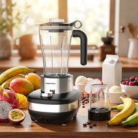 Mixeur à smoothies pour usage domestique avec logo personnalisé, contrôle de vitesse pulsée et double vitesse, fabriqué par le fabricant