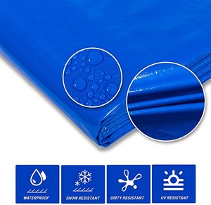 Bâche en PVC enduit bleu imperméable et robuste à prix abordable de l'usine YRH, pour couverture de toit de camion, tente de <span class=keywords><strong>camping</strong></span>, bâche en PE en rouleau - Product Image 5