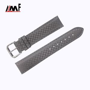 Nhà Máy Tự Nhiên Trắng Bê Nổi Carbon Fibre Hạt 16Mm Linh Hoạt Thép Không Gỉ Khóa Cổ Tay Đồng Hồ Dây Đeo Da - Product Image 1