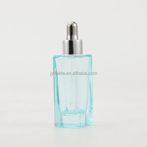 ขวดแก้วหยดน้ำสีฟ้าขวดแก้วทรงสี่เหลี่ยมหรูหราขนาด30มล. - Product Image 2