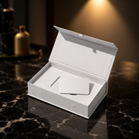 Boîte à cartes-cadeaux magnétique rigide avec logo personnalisé estampé à chaud pour l'emballage de cartes de visite VIP, vente en gros