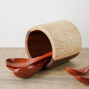 برميل خشبي مستدير من خشب السنط الصديقاني الصديقاني أنيق ومنظم للكتابة - Product Image 4