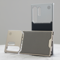 Étui de téléphone en métal de luxe JOYPORODO L043, étui magnétique en cuir avec fonction d'aromathérapie pour Samsung S23 S24 S25 Ultra
