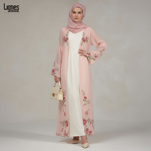 Muslim Long <strong>Open</strong> <strong>Front</strong> Robe Women Muslim <strong>Abaya</strong> Robe Dubai Style <strong>Open</strong> <strong>Front</strong> Maxi Dress Islamic Modest Wear - Product Image 6