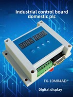 Carte de contrôle industrielle PLC domestique FX1N 2N 10 14 20MRMT2AD RS-232 24V avec affichage numérique
