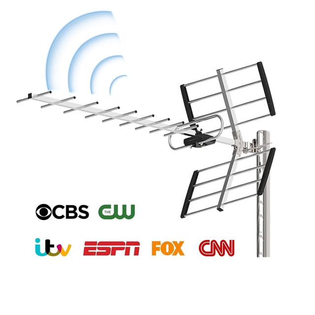 LTE 5G High Gain Antena De Tv Digital Hdtv Aerial Dvb-t 4k Yagi Antenne Uhf Vhf Outdoor hd Tv Antenna