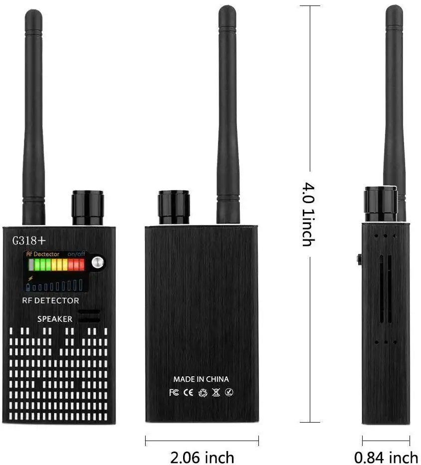 High Accuracy G318+ Hidden Camera Wiretapping Tracker Pen 2G 3G 4G Anti Spy RF Signal Detector