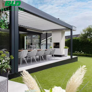 Cơ giới nhôm mái sân thượng pergola bóng râm ngoài trời bền louvered gazebo chi phí vận chuyển đến Hungary - Product Image 1