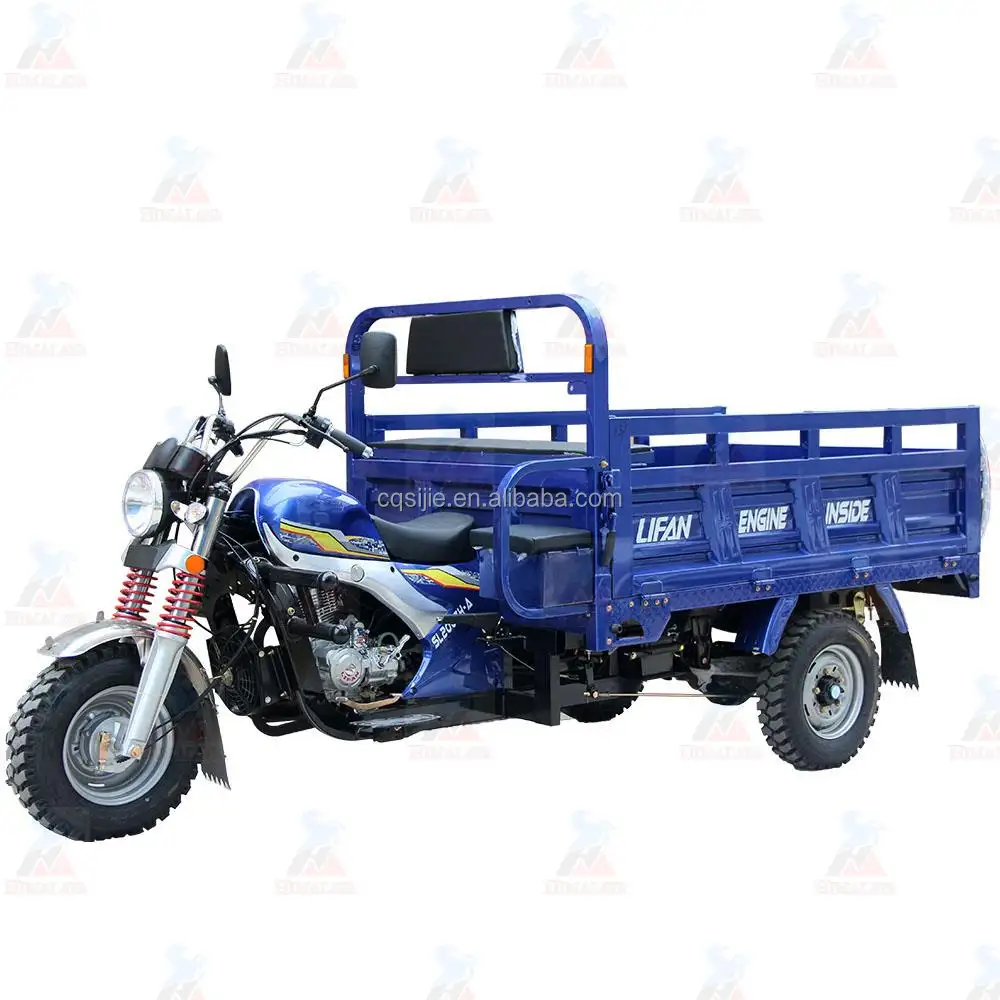 Grande potência motorizada três rodas motocicleta triciclo gasolina trimoto moto cargas