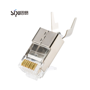 Connecteurs RJ45 Cat7 modulaires de réseau blindés SFTP moulés de haute qualité 8p8c 50PCS/100PCS/1000PCS par sac - Product Image 1