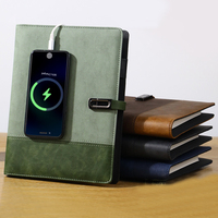 Unidad Flash USB de Carga Rápida, Carga Inalámbrica, Libreta para Reuniones de Negocios, Set de Regalo en Caja