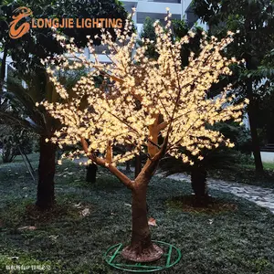 H:2.5m 3240 luz ao ar livre artificial flor de cerejeira ramos