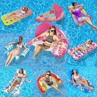 Flotteurs gonflables pour piscine, flotteurs de peinture pour la natation, chaise longue flottante, meilleurs flotteurs pour piscine, radeaux pour adultes, 100-500 kg