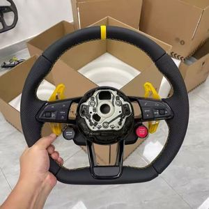 Volant R8 pour <span class=keywords><strong>Audi</strong></span> B9 S4 S5 S6 S7 S8 A1 A3 A4 A5 A6 A7 B8.5 B8 R8 TT TTRS TTS Q3 Q5 Q7 Q8 Volant en cuir - Product Image 1