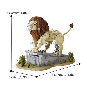 Blocs de construction Jie Star en gros, modèle de <span class=keywords><strong>jouet</strong></span> BJ251031007 Le <span class=keywords><strong>Roi</strong></span> <span class=keywords><strong>Lion</strong></span>, plastique ABS écologique, 1361 pièces, créativité éducative - Product Image 6
