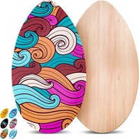 Planche de skimboard en bois pour la plage, vente en gros, planche de surf aquatique personnalisée pour enfants et adultes
