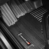 Pour Toyota Hilux Revo 2015-2023 Tapis de voiture en caoutchouc TPE antidérapant imperméable noir GR Sport Accessoires 4X4