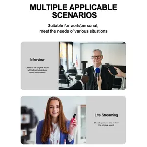 Micrófono Inalámbrico Inteligente para Cámaras Android, Entrevistas, Vlogs, con Cancelación de Ruido, Tipo Lavalier, Venta al Por Mayor - Product Image 5