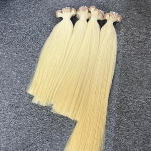 Bande d'extensions de cheveux indiens droites naturelles de haute qualité vente en gros cheveux crus un donneur non-remy machine double trame toutes les couleurs - Product Image 2