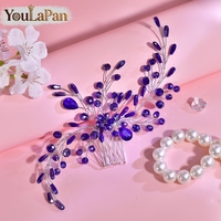 YouLaPan – peigne à cheveux de mariée à la mode, fait à la main avec strass, accessoires élégants pour femmes, pour banquets et danses, YXA272