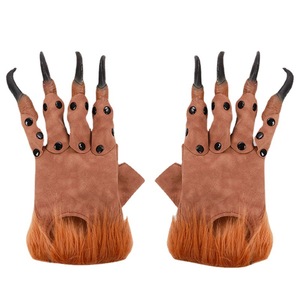 JUNVOY Accessoires de fête pour Halloween et carnaval, accessoires de cosplay, gants en peluche à griffes de <span class=keywords><strong>dragon</strong></span>, matériau PU - Product Image 4