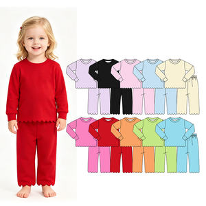 สั่งจองล่วงหน้าขั้นต่ำ 5 ชุด ชุดเด็กผู้หญิงผ้าฝ้ายออร์แกนิคแบบมีระบาย ชุดเซ็ต 2 ชิ้น สวมใส่สบาย ขายส่งราคาโรงงาน สีนม - Product Image 2