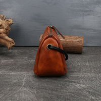 Sac à bandoulière vintage en cuir véritable pour femme, fermeture éclair, imperméable, OEM ODM