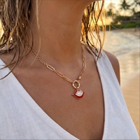 Collar de Cadena de Acero Inoxidable 316L Personalizado, Joyería Hipoalergénica Resistente al Agua con Baño de Oro PVD