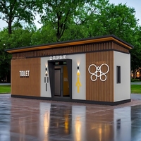 Cabine de toilettes mobile préfabriquée pour usage d'urgence, structure en acier léger, robuste, portable, pour extérieur, personnalisable