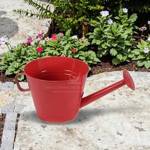 Classico 6 pollici metallo annaffiatoio fioriera con manico per giardino piante Patio erba largo poco profondo - Product Image 6