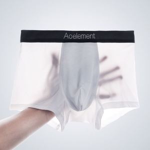 Nuevos Bóxers para Hombre, Calzoncillos de Malla de Seda Helada, Tallas Grandes, Ropa Interior Masculina Sexy - Product Image 1