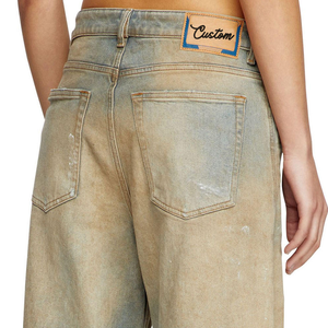 Nuevos Jeans de Mezclilla Lavados con Efecto Sucio, Estilo Y2K, Holgados, con Pintura en Aerosol, Desgastados, Vintage, de Pierna Recta, Jeans de Diseñador para Hombre - Product Image 2