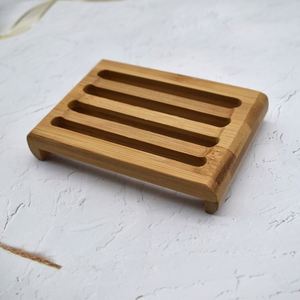 Sustainable <b>Bamboo</b> Fiber Bar <b>Soap</b> <b>Dish</b> for Sink or Shower - Product Image 6
