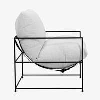 Fauteuil de salon moderne, fauteuil de détente, fauteuil d'appoint en velours de luxe nordique