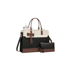 Sac à ordinateur portable grande capacité pour femme avec design à nœuds colorés