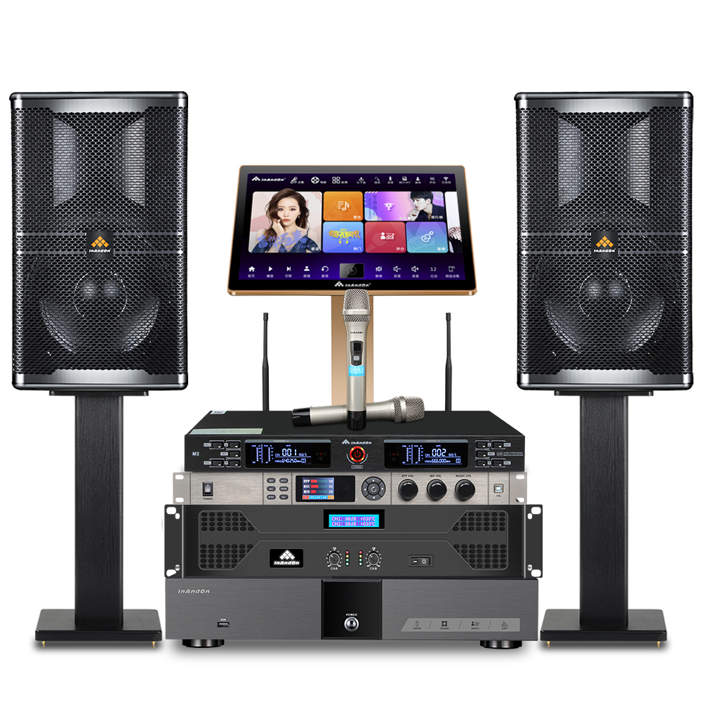 Inandon KV-V5 Max караоке системы KTV профессиональный караоке-плеер высокой мощности усилителями и акустическими системами караоке системы Декодер каналов кабельного телевидения