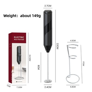 Mini Electric Battery Operated Automatic Hand Milk Frother Electric <b>Coffee</b> Frother With Stainless Steel <b>Whisk</b> - Product Image 6