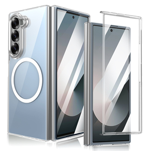 <span class=keywords><strong>Coque</strong></span> de téléphone magnétique pliante de glace pour Samsung Z fold 3/4/5/6 boutons en métal couverture de téléphone portable en verre pour Galaxy z Flip 3/4/5/6 - Product Image 1