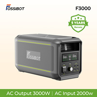 Station d'alimentation portable Fossibot F3000 2048Wh 3000W avec sortie AC, mode ECO prioritaire solaire, bouton réglable, lumière LED SOS 1W, poids léger
