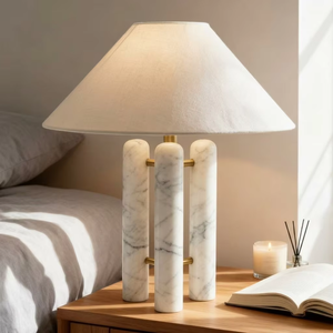 Lampe de table en tissu motif <span class=keywords><strong>champignon</strong></span> marbré, style postmoderne, simple <span class=keywords><strong>et</strong></span> créatif, pour salon, bureau, chambre à coucher, lampe de bureau décorative - Product Image 1